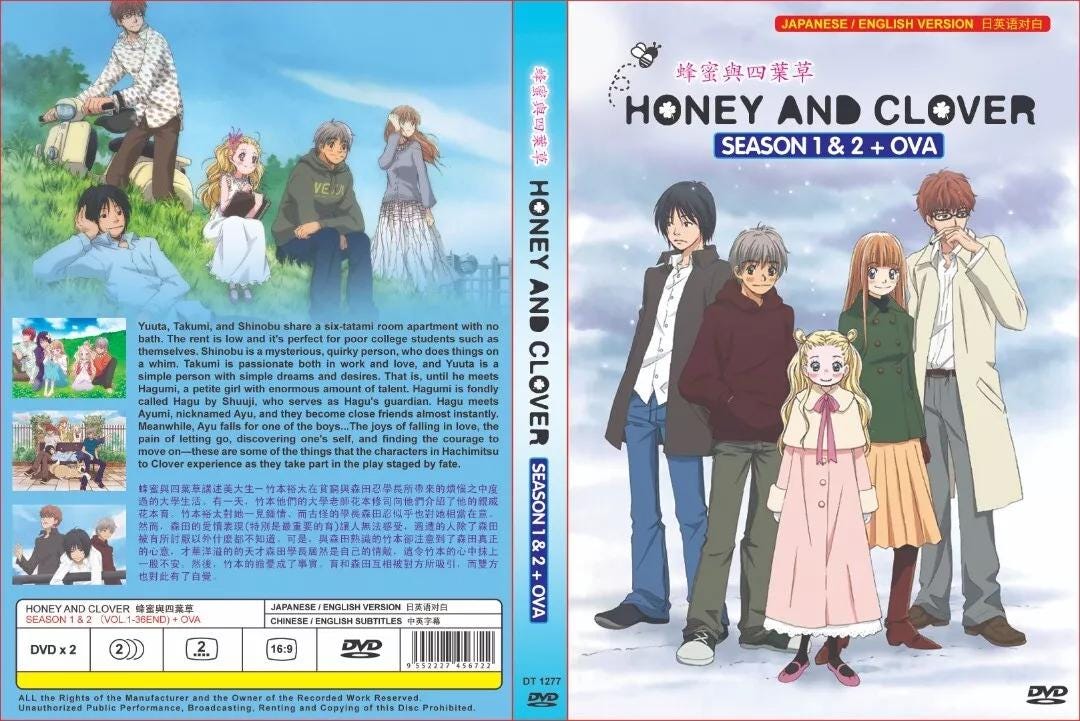 DVD Anime Honey and Clover Season 1+2 Volume 1-36 End + OVA