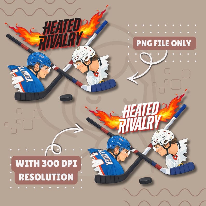 Heated Rivalry PNG Design for Tshirt | Shane Ilya | Hockey Lovers ...