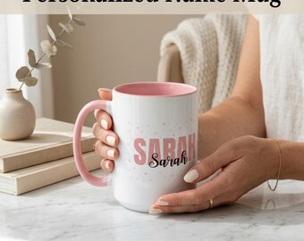 Personalisierte Namenstasse, Kaffeetasse mit individuellem Namen, Geschenk für Mama, Tasse für die beste Freundin, Geburtstagsgeschenk, hübsche Tasse, Muttertagsgeschenk