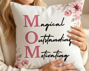 Personalisiertes Mama-Kissen, Kissen mit individueller Fotocollage, Muttertagsgeschenk, Kissen mit Familiennamen, Kissen mit individuellem Mama-Zitat