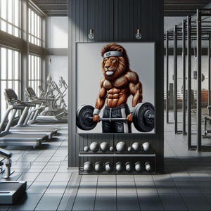 Fitness Animal Prints: Prints of Training Animals, Gym Exercises, Sports Animals and Inspirational Art for Home and Gym Decor