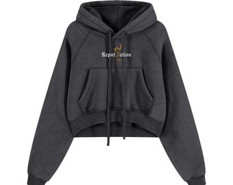 Reputation - Snow Washed Cropped Hoodie