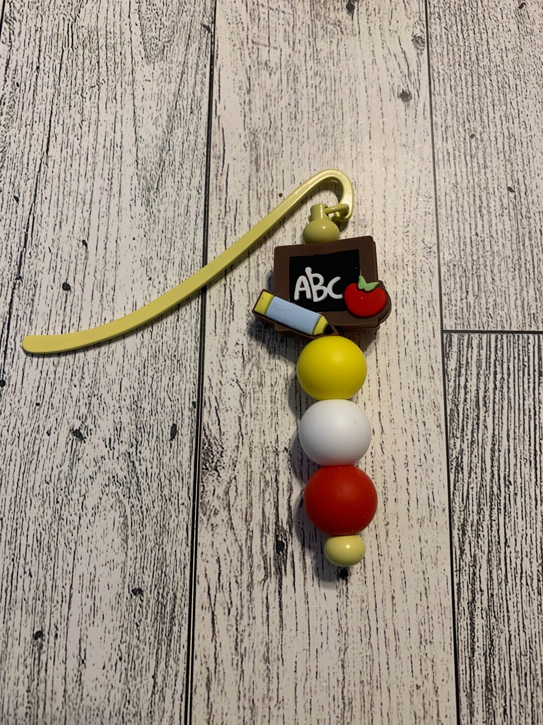 Yellow ABC Bookmark - Etsy