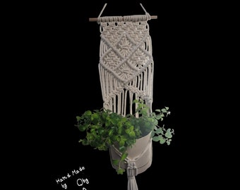 Cintre de plantes en macramé, décoration intérieure, accessoires pour la maison, parterre de fleurs / support de fleurs en macramé