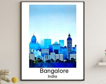 bangalore city skyline art,bangalore skyline,bangalore painting,bangalore poster,bangalore print, bangalore wall art,bangalore art,bangalore