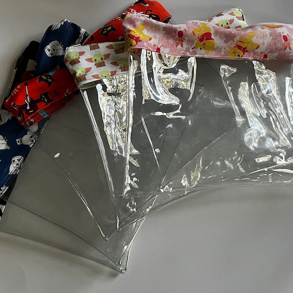 Kid's clear vinyl zipper bag