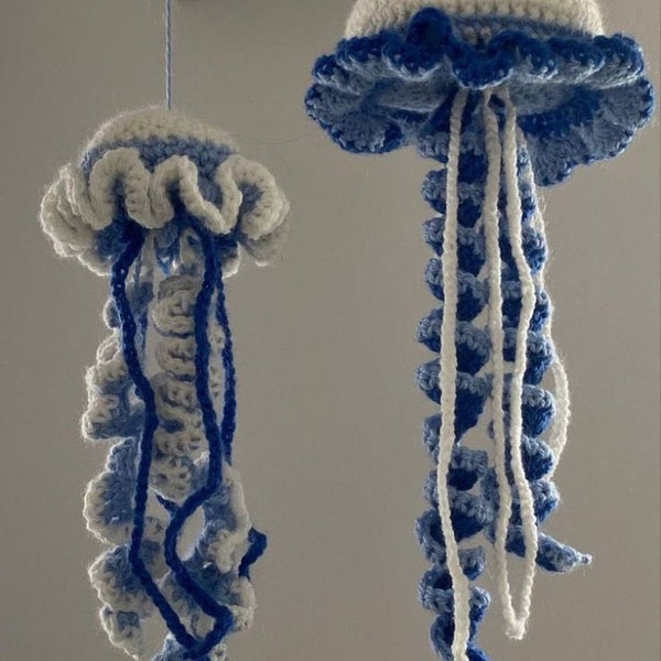 Hanging crochet jellyfish