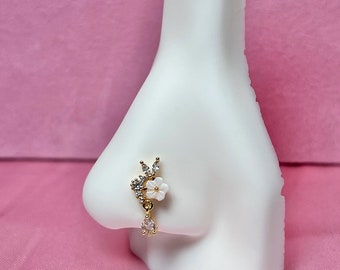 Butterfly nose ring