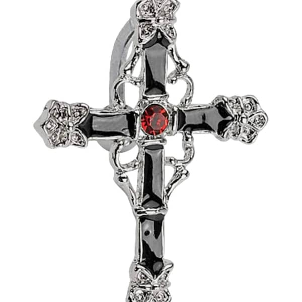 Cross belly ring top down