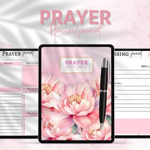 Prayer Journal, Prayer Planner, Hyperlinked Bible Journal, Prayer Journal, and Digital Canva Templates for sell