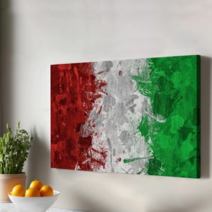 Italy Flag Canvas Wall Print, Home And Office Decor, Sports Club, Bar Decor, Large Wall Art Modern Canvas Wall Decor, Gift for Home Decor