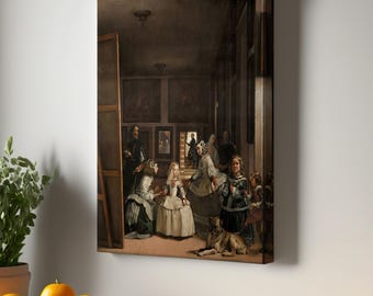 May include: A painting depicting a group of people in a room with a dog. The people are dressed in 17th-century clothing and are standing in a line. The dog is sitting in the foreground. The painting is done in a realistic style and is set in a room with a large window.