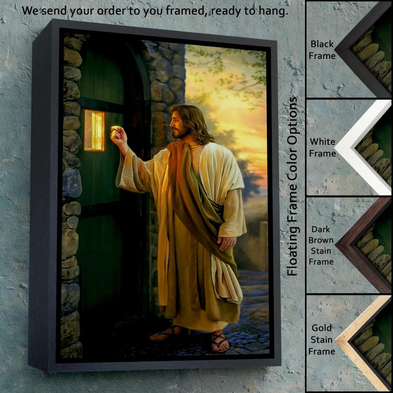 Jesus Christ Knocking on the Door, Christian Wall Art, Church Gift ...