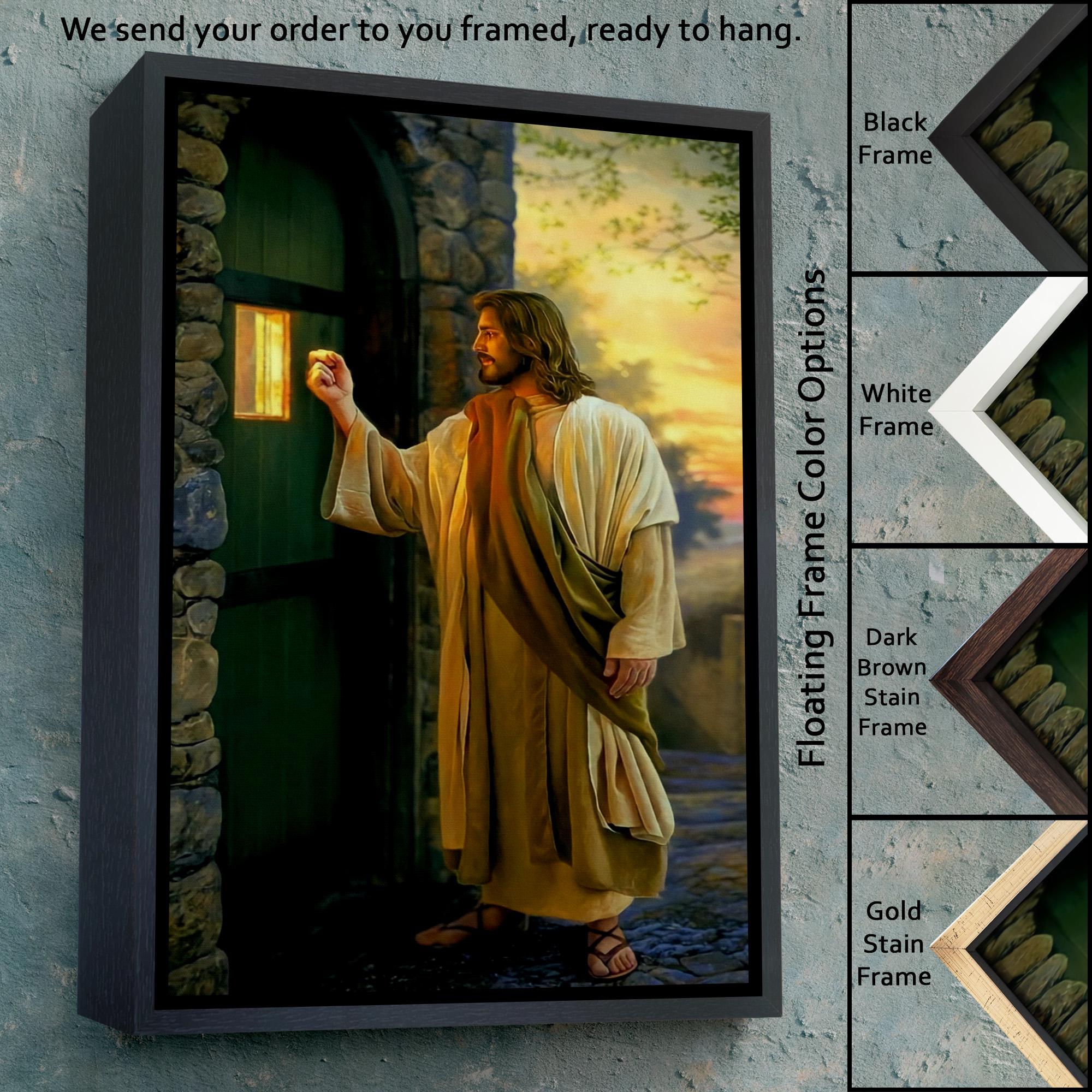 Jesus Christ Knocking on the Door, Christian Wall Art, Church Gift ...