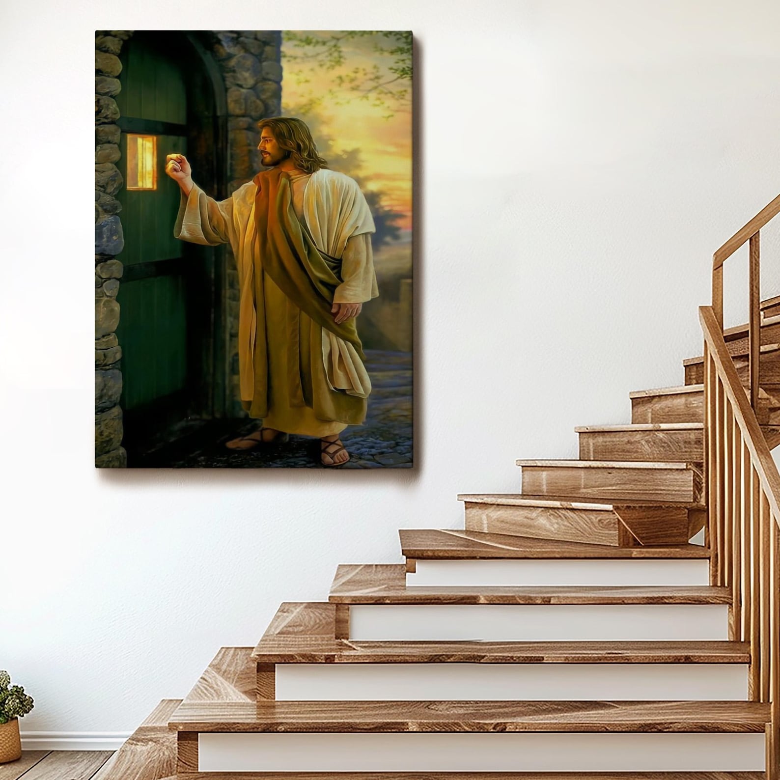 Jesus Christ Knocking on the Door, Christian Wall Art, Church Gift ...