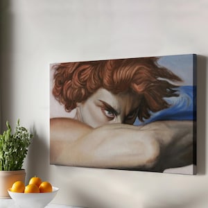 Tears Of The Fallen Angel Print, Alexandre Cabanel Fallen Angel&#39;S Eyes Print, Canvas Wall Art,  Home Decor Canvas,  Large Wall Hanging