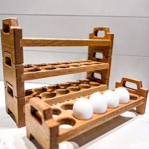 Modern White Oak Fresh Egg Holder
