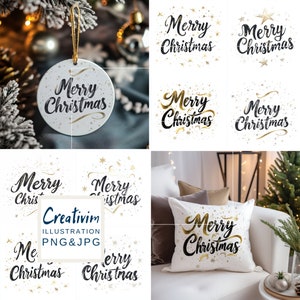 9 Merry Christmas JPG, 12x12" 300 dpi, Printable, Merry Christmas lettering, Christmas Decoupage, Christmas Scrapbooking, Commercial use