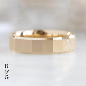 Plain Gold Mens Wedding Band, 14K Yellow Gold Mens Wedding Ring, Unique Gold Band, Custom Wedding Band, Anniversary Gift