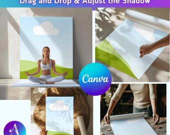 20x Poster Mockup with Person: Canva Editable Template (Digital Download)