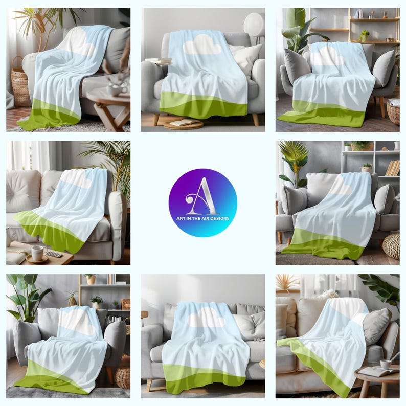 High-Quality Blanket Mockups for Canva template , just Drag and drop your designs and adjust the shadow , Including commercial use.