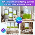 30x Vertical Frame Mockup bundles  for Canva template , Poster Mockup bundles , Wall Art Mockup bundles,Drag and drop and adjust the shadow. product logo