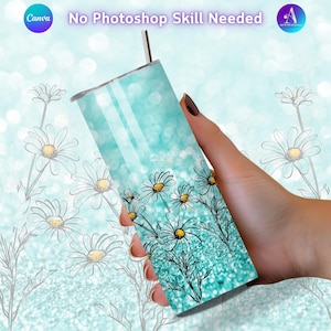 12x Canva Tumbler Mockup Bundle | Drag and Drop Canva Tumbler Template | Add Your Own Background | 20oz Mockup | 4 Backgrounds Included