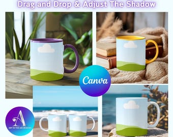 20 Mug Mockup Bundle for Canva: Customizable Templates (Digital Download)