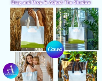 Tote Bag Mockup Bundle for Canva: 26x Customizable Templates (Digital Download)