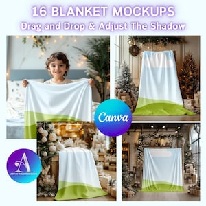 Blanket Mockups Canva Template: Drag & Drop Designs (Digital Download)