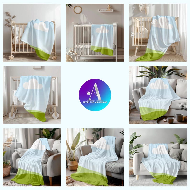 High-Quality Blanket Mockups for Canva template , just Drag and drop your designs and adjust the shadow , Including commercial use.