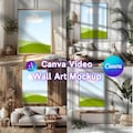 Canva Video Wall Art Mockup: 6 scenes Modern Interior Scene (Digital Download) product logo