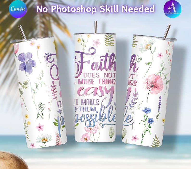 12x Canva Tumbler Mockup Bundle | Drag and Drop Canva Tumbler Template | Add Your Own Background | 20oz Mockup | 4 Backgrounds Included