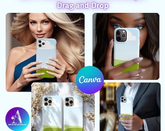 20 Canva Phone Case Mockup Templates: Customizable Designs (Digital Download)