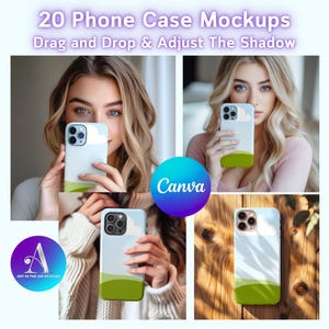 20X Mockup-Vorlagen für Handyhüllen für Canva | Anpassbare Mockups für Handyhüllen | Bearbeitbare Vorlage für Handyhüllen|Digitaler Download
