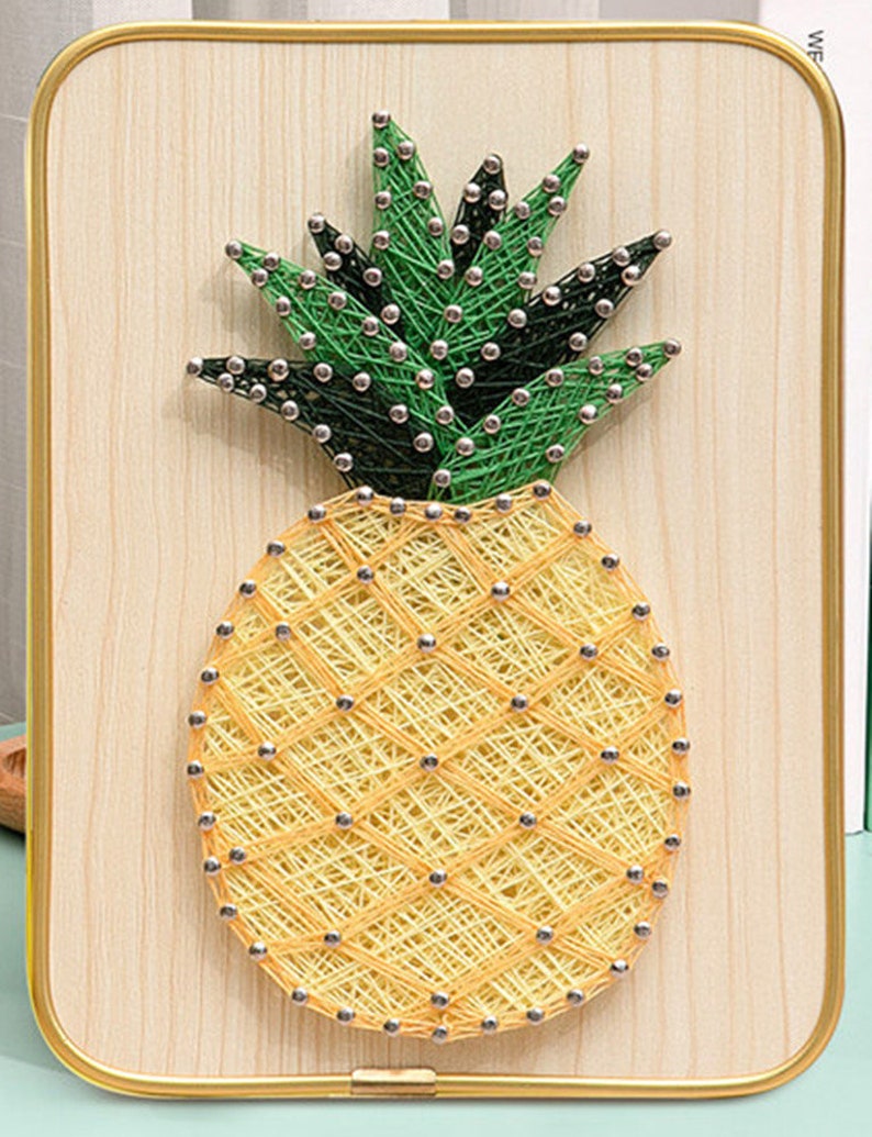 Handmade String Art With Nails and Sewing Thread on Wood Base Special ...