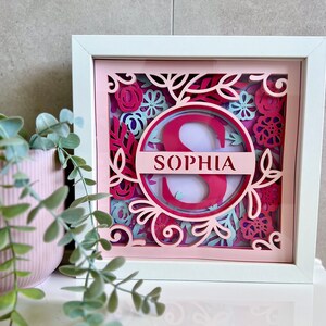 Personalised Floral Shadow Box - Etsy