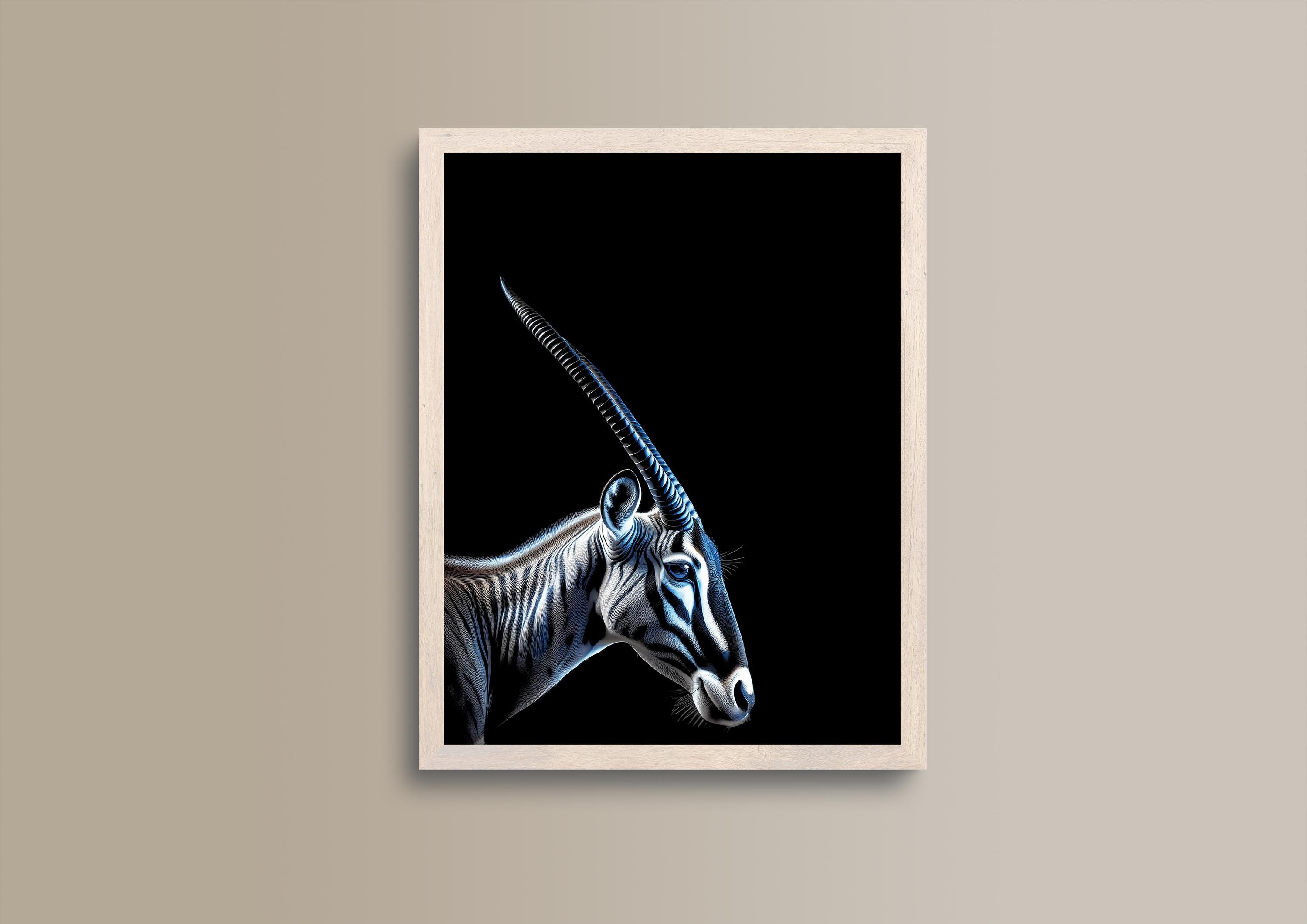 Oryxantilope, portrait, poster, art, print, picture, illustration, interior, wall art, art print, oryx antelope, home, exclusive, modern