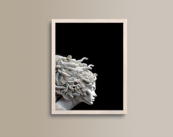 Medusa Art Poster, Modern Mythology Illustration for Stylish Home Decor, Perfect Gift for Art Enthusiasts