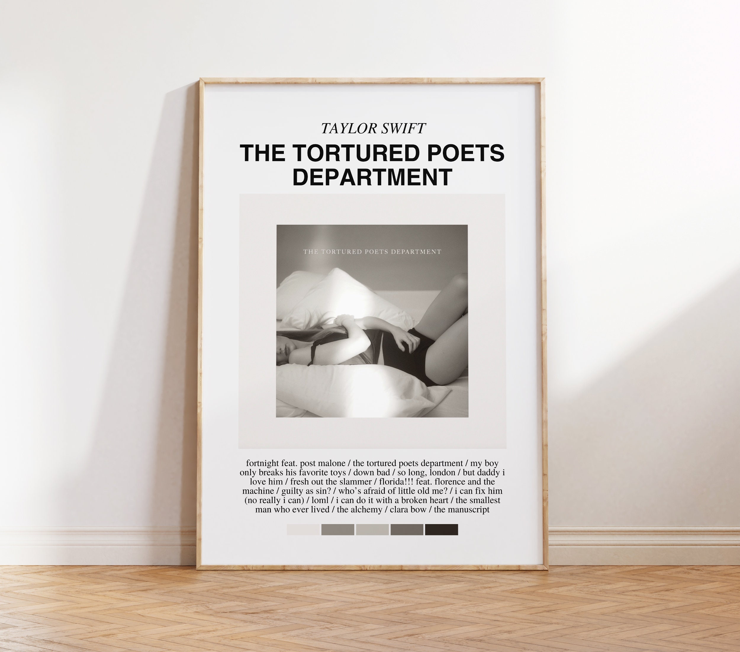 Taylor The Tortured Poets Department Poster, TTPD Album Poster sold by ...