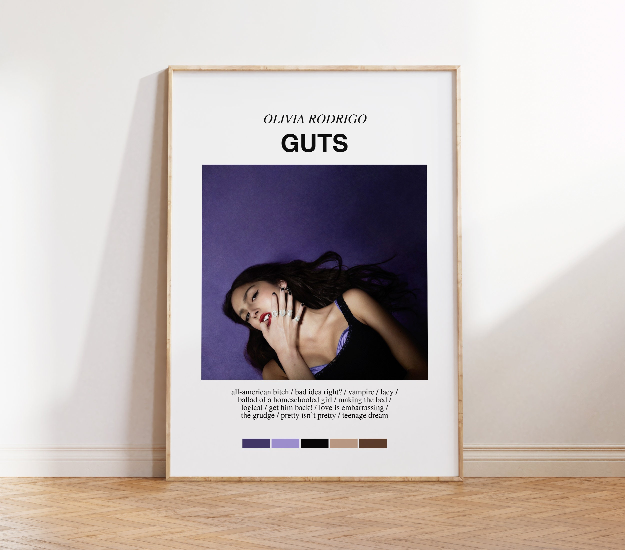 Olivia Rodrigo Album GUTS - Printable Poster