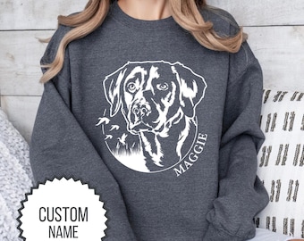 Labrador Sweatshirt, Custom Dog Sweatshirt, Labrador Retriever, Labrador Dad Sweatshirt, Duck Hunting, Hunting Dog, Lab Mom Sweater, Lab Dad