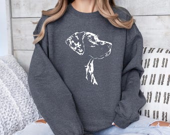 Catahoula Leopard Dog Sweatshirt, Catahoula Mom Gift, Catahoula Dog Crewneck Sweatshirt, Dog Mom Crewneck, Catahoula Leopard Dog, Catahoula