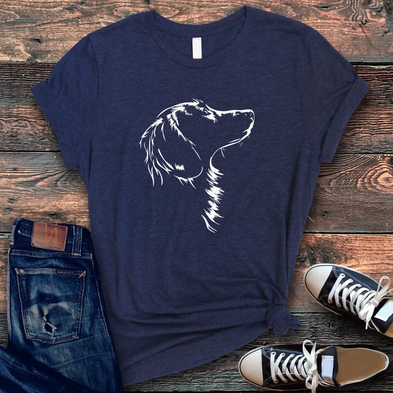 Soft Bella Canvas tee with a flowing Longhaired Dachshund silhouette. A must-have for Dackel fans who adore elegant wiener dogs