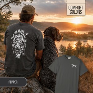 Wirehaired Pointer Shirt - Bird Hunting Dog Comfort Colors Tee Ring-Spun Cotton S - 3XL