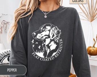 Flat Coated Retriever Shirt, Retriever Mom Shirt, Retriever Long Sleeve Shirt, Dog Mom Gift, Flat Coated Retriever, Bird Dog Long Sleeve