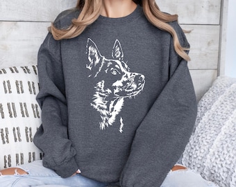 Heeler Sweatshirt, Blue Heeler Mama Gift, Heeler Mom Sweater, Dog Mom Crewneck, Cattle Dog, Blue Heeler, Dog Mom Gift, Australian Cattle Dog