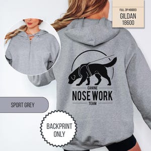 Golden Retriever Nose Work Team Full Zip Hoodie - K9 Dog Sport Handler Zip Hooded Sweatshirt Jacket S - 3XL