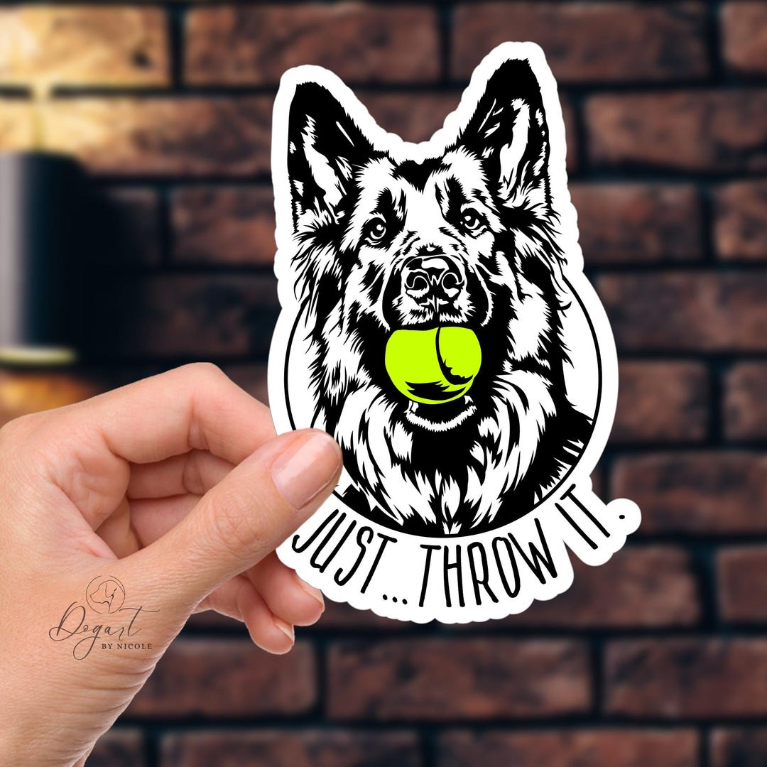 Gsd Sticker German Shepherd Sticker, Die-cut Sticker, German Shepherd, Black ...