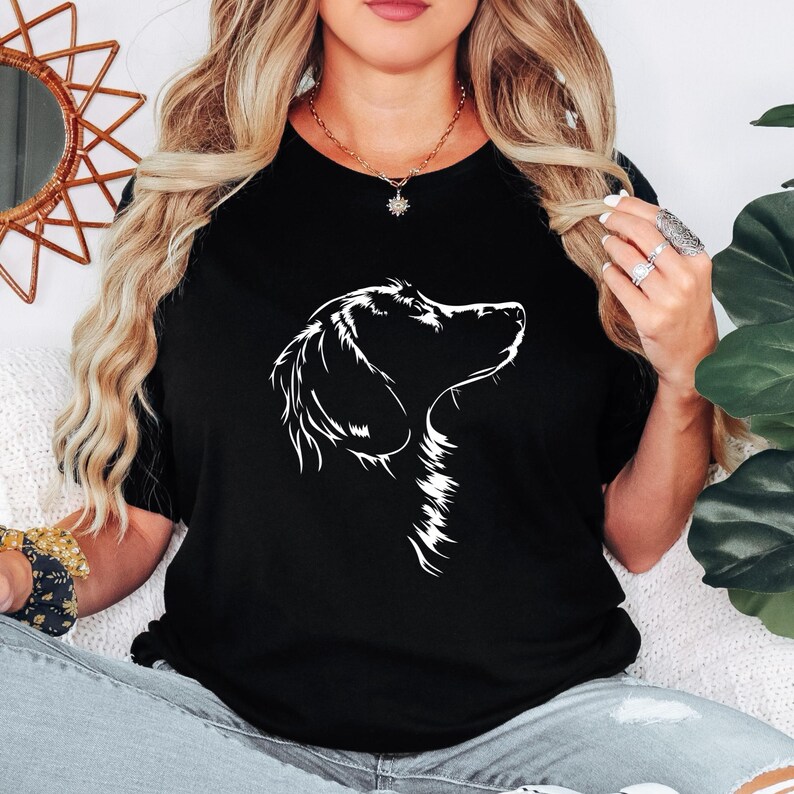 Soft Bella Canvas tee with a flowing Longhaired Dachshund silhouette. A must-have for Dackel fans who adore elegant wiener dogs